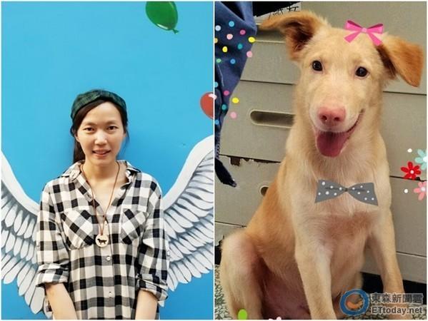 　　在遗言里她留下了最后的话，生命并没有不同，我也会因为狗狗安乐死的药物而死去，同事也希望政府重视动保源头管制。5月20日举行的告别式上，动保处同仁带着她认养的爱犬“鸡蛋黄”参加，“鸡蛋黄”每天都在园区门口蹲守主人归来，志工们更不舍，希望她的死能提醒世人。图为简稚澄与爱犬“鸡蛋黄”。