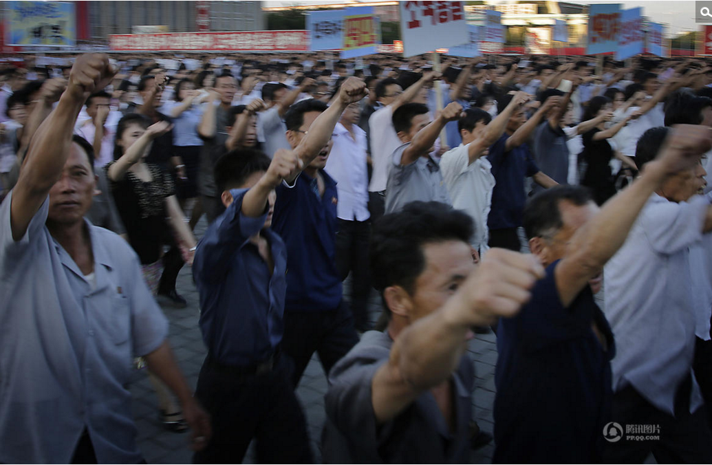　　平壤市民集会纪念“反美斗争日”。