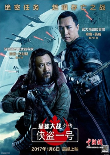　　奇鲁·英威（甄子丹饰）与贝兹·马彪斯（姜文饰）双人海报
